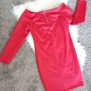 NWT, Red off the shoulder fashion nova dress